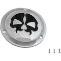 Drag Specialties Split Skull Derby Cover - Chrome - 3-Hole | 78045B2