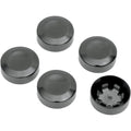 Drag Specialties Rear Pulley Bolt Cover - Black | D26-0152B