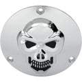 Drag Specialties Skull Derby Cover - Chrome - 3 Hole | 33-0061-PC