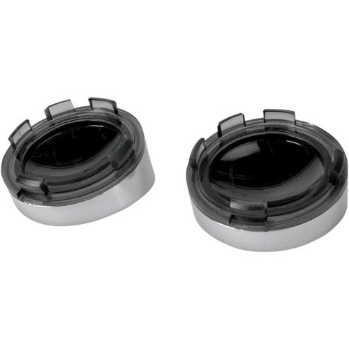 Drag Specialties Visor-Style Bezel/Lenses - Smoke/Mirror | L22-6828MC