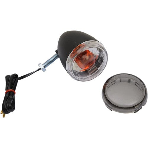 Drag Specialties Rear Turn Signal 1156 - Black/Smoke Lens | L12-0232BR/M