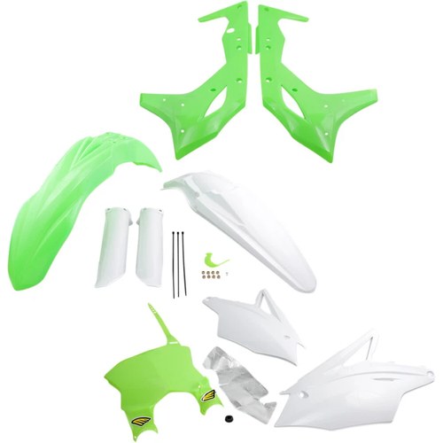 Cycra Body Kit - Powerflow - Flo Green/White - KXF250 | 1CYC-9319-72F