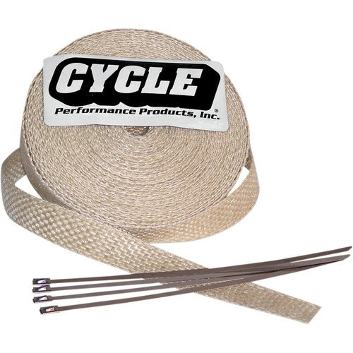 Cycle Performance Exhaust Wrap Kit - Natural - 2x25 | CPP/9043