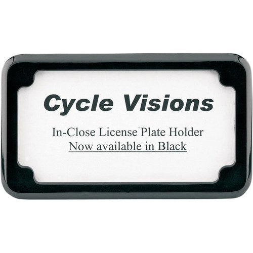 Cycle Visions Beveled License Plate Frame - Black | CV-4615B