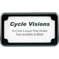 Cycle Visions Beveled License Plate Frame - Black | CV-4615B