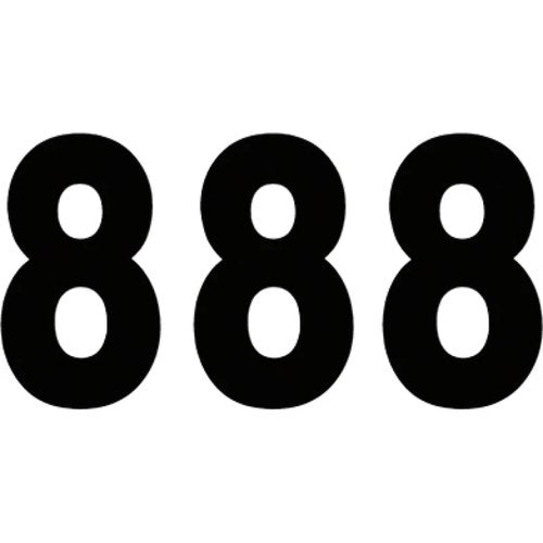 Factory Effex Pro Number 8 - Black - 7" | 02-4348