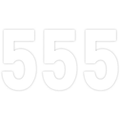 Factory Effex Pro Number 5 - White - 7" | 02-4355