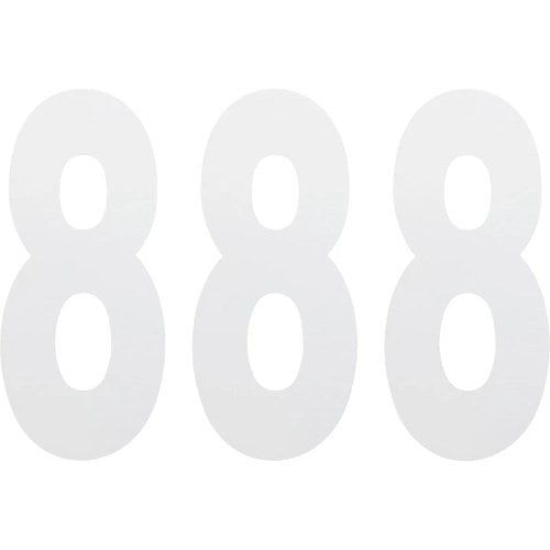 Factory Effex FX Number 8 - White - 8" | 02-4488