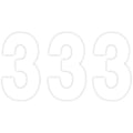 Factory Effex Mini Pro Number 3 - White - 5" | 03-0203