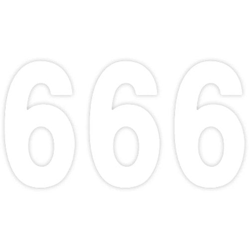 Factory Effex Mini Pro Number 6 - White - 4" | 04-2566