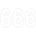 Factory Effex Mini Pro Number 6 - White - 4" | 04-2566