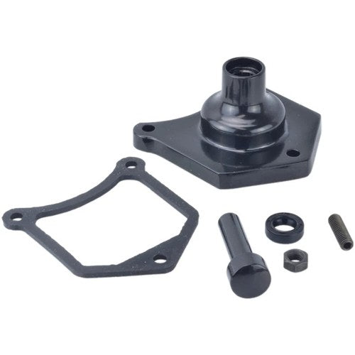 Drag Specialties Solenoid End Cover - Starter Button - Gloss Black | 79-4001