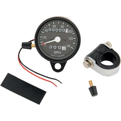 Drag Specialties 2.4" Mph LED Mechanical Speedometer/Indicator/Trip | 21-6815BDS