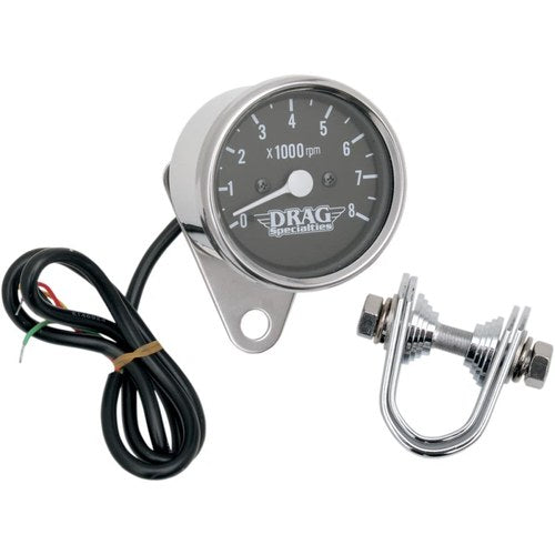 Drag Specialties 2.4" Mini Electronic Tach - Backlit LED | 21-6930DSLEDB