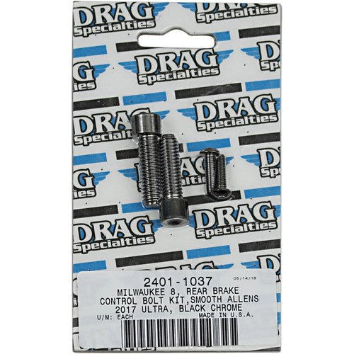 Drag Specialties Bolt Kit M8 Rear Break Black/Chrome Smooth | MK785SBK