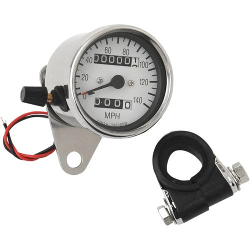 Drag Specialties 2.4" Mph LED Mechanical Speedometer/Indicator/Trip 21-6835-BX15