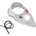 Drag Specialties Cat Eye Dash Cover - Chrome | 12-0034