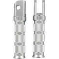 Emgo Front Footpegs - Silver - Yamaha | 50-11241