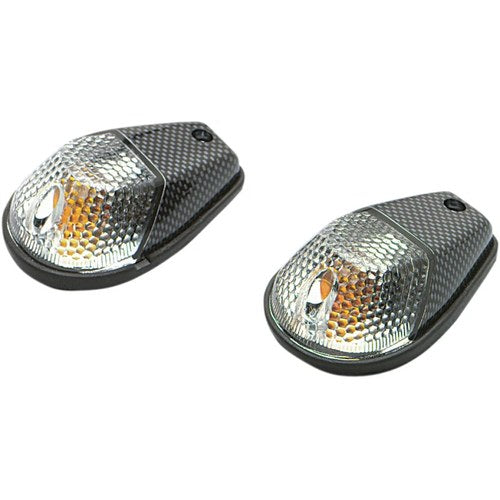 K&S Technologies Flush Mount Marker Lights - Carbon/Clear | 25-8015
