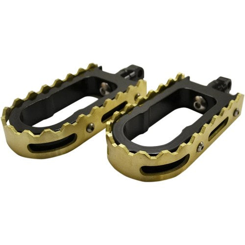 LA Choppers Bmx Footpegs - Black/Brass | LA-7205-02B