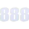 Moose Racing Race Number 8 - White - 4.5" | 80008