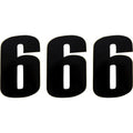Moose Racing Race Number 6 - Black - 6" | 80116