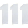 Moose Racing Race Number 1 - White - 6" | 80101