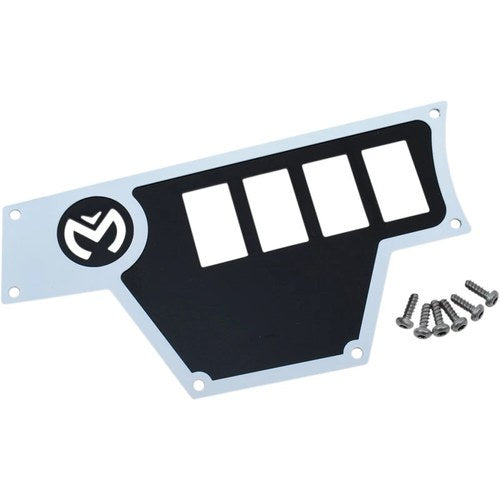 Moose Utility Division Large Dash Plate - Left - White - Rzr | 100-4361-PU