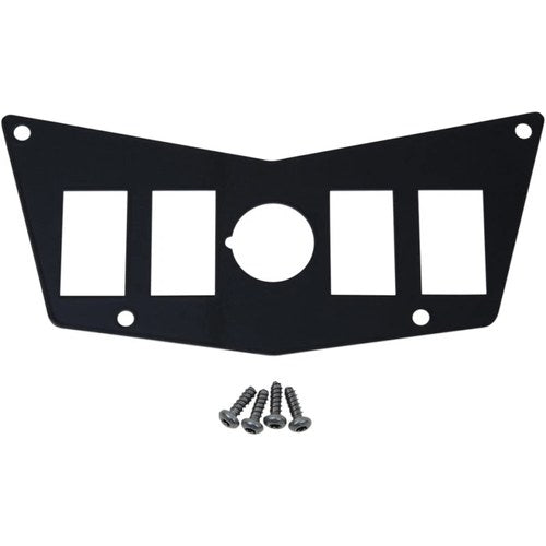 Moose Utility Division Dash Plate - Black - 4 Switch - Rzr | 100-4390-PU