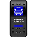 Moose Utility Division Rocker Switch - Bumper Light Bar - Blue | BLB-PWR
