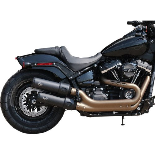 S&S Cycle Ceramic Black Grand National Mufflers for Fat Bob | 550-0734