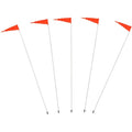 Safety Vehicle Emblem Flag and Pole - 6' White Pole - 5 Pack | 9B