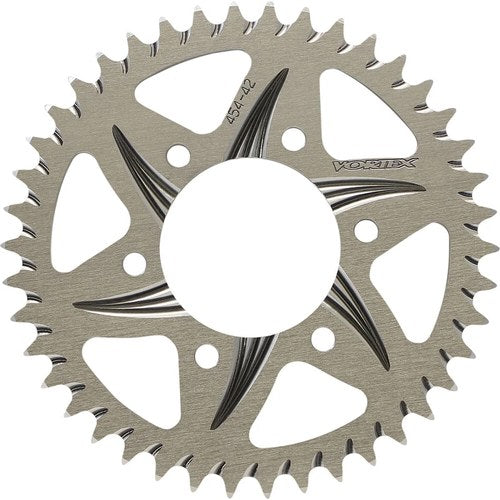 Vortex Aluminum Sprocket - Silver - Rear - 42-Tooth - Kawasaki | 454-42