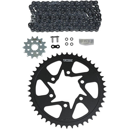 Vortex Steel Chain Kit, Black, Kawasaki, 650 Versys, 07-17/650 Ninja | CK6392