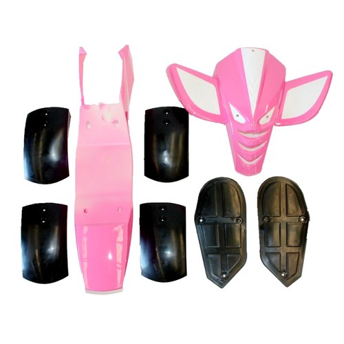 Pink Plastics Fairing Guards Mud Guard Foot Rest 49cc Mini Quad Dirt Bike ATV