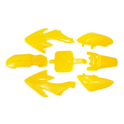 Yellow Plastics Guard Fairing Fender Kit CRF50 Style 110 125cc Pit Pro Dirt Bike