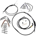 Burly Brand Complete Black Vinyl Handlebar Cable/Brake Line Kit | B30-1194