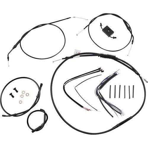 Burly Brand Extended Handlebar Cable And Brake Line Kit | B30-1231