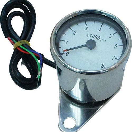 HardDrive Mini 8000rpm Tachometer, White Face | 21-6910W