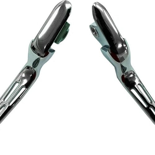 Harddrive Slotted Lever Set Chrome | 053574