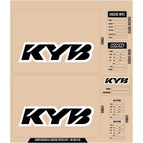 D'Cor Visuals Suspension Kyb Decal Kit, Black | 40-80-143