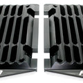 Flo Motorsports High Flow Radiator Braces, Black | FLO751BLK