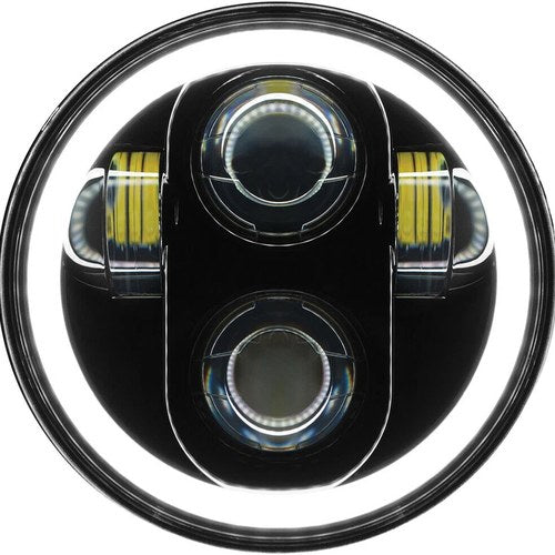 PathFinder 5-3/4in. LED Headlight, Black with Full Halo | HD5MBH