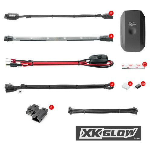XK Glow Standard Chrome App Controlled Light Kit | KS-MOTO-STANDARD