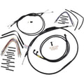 Burly Brand Complete Black Vinyl Handlebar Cable/Brake Line Kit | B30-1192