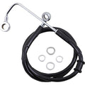 Drag Specialties Brake Line - 15-17 Softail - Black +10" | 618302-10BLK