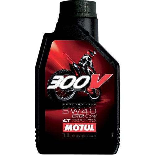 Motul 300V Full-Synthetic 4-Stroke Racing Motor Oil | 5W-40 | 1 Liter | 104112