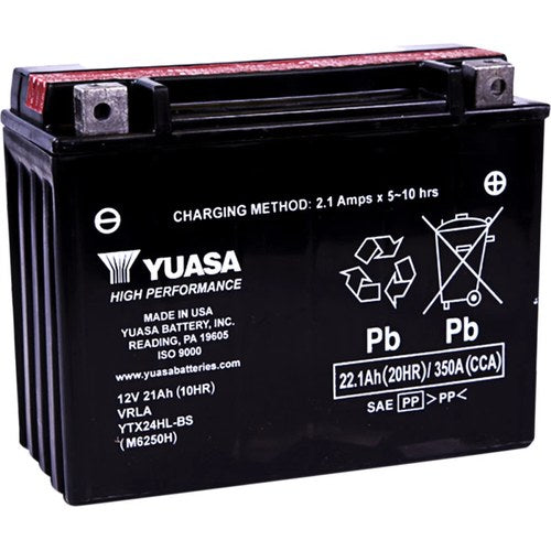 Yuasa Fresh Pack High Performance Maintenance-Free Agm Battery (YTX24HL-BS)