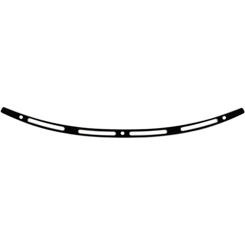 Memphis Shades Windshield Trim - Slots - Flh '96-'13 (Black / Chrome) MEB0945