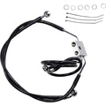 Drag Specialties +4" Brake Line - Front - Black Vinyl - FXDF2-17 | 612137-4BLK
